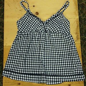 Plaid, flowy tank top