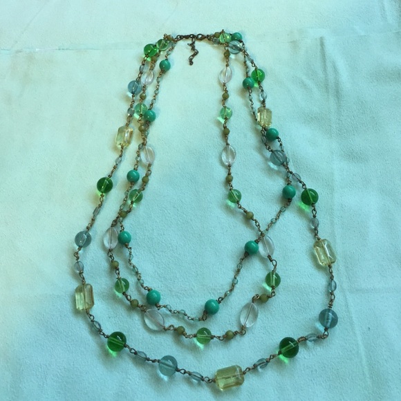 Green beaded necklace