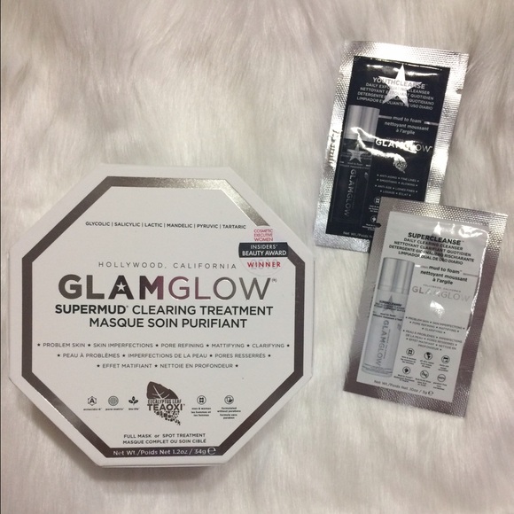 NEW GLAMGLOW SUPERMUD CLEARING TREATMENT & SAMPLES