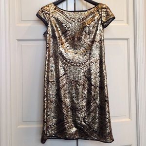 Gold/bronze sequence dress