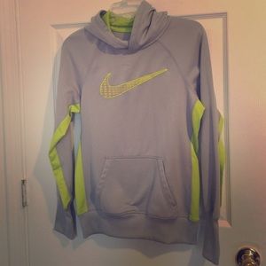 Neon green & gray Nike therma-fit sweater