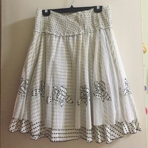 Free People black and white polka dot skirt