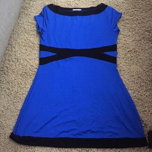 Royal Blue + Black Tunic