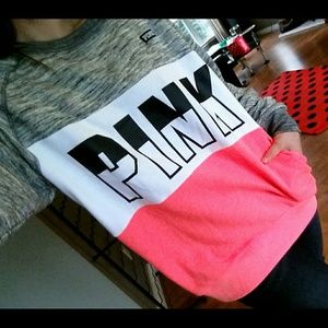 SOLD!! VS PINK Colorblock Crew Sweater