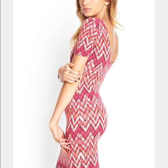 Zig zag bodycon dress
