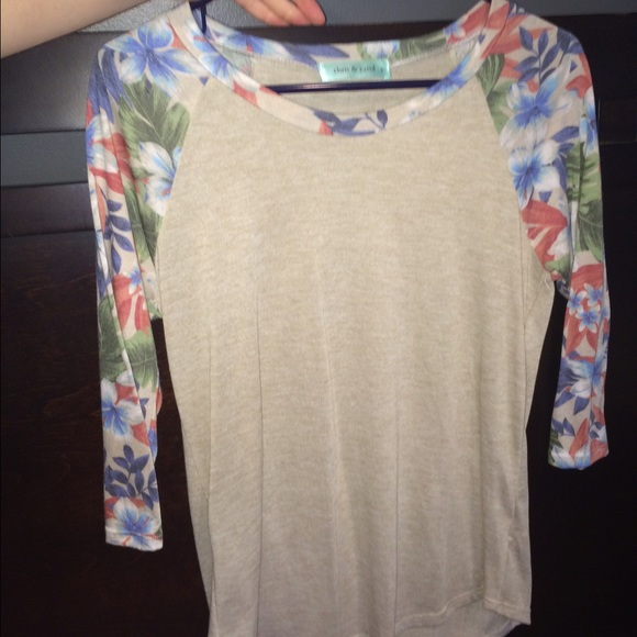 Flowery baseball Tee