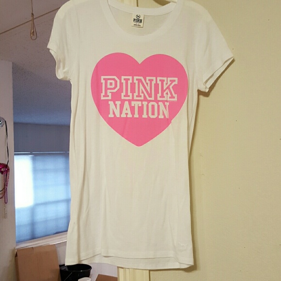 Sold on Merc - VS Pink Nation white tee - M
