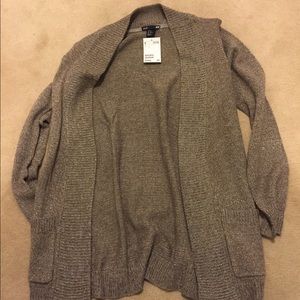 H&M long sparkly sweater with pockets