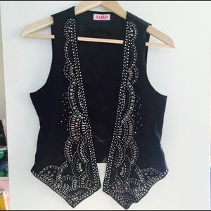 Festival Style Kate Moss Studded Satin Vest