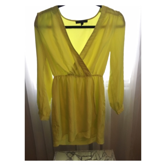 Yellow long sleeve dress
