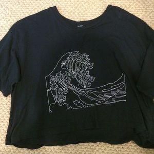Brandy Melville wave cropped tee