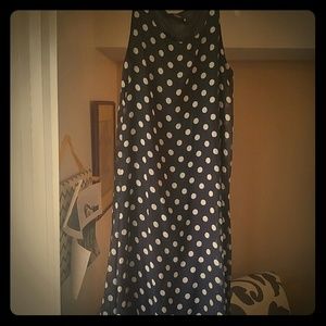 Black and White Polka Dot Maxi Dress