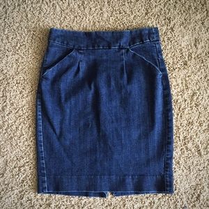 J. Crew Denim Pencil Skirt