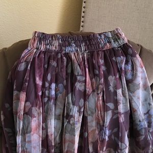 Floral print tulle skirt