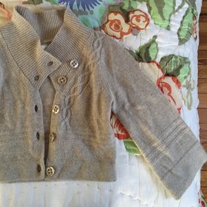 Anthropologie cropped wool/rabbit hair sweater xs