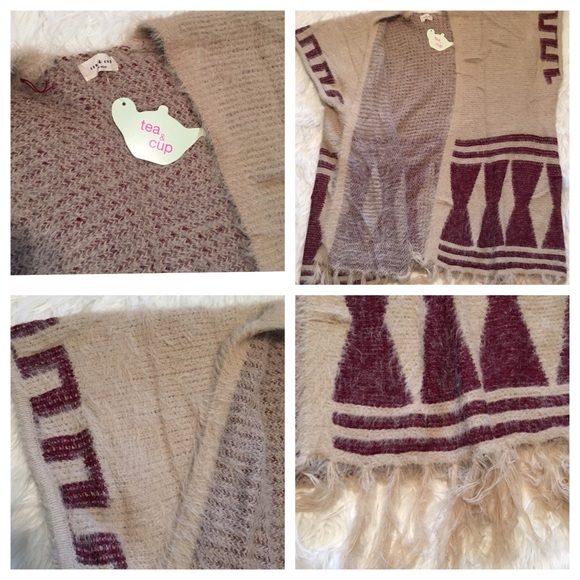 SALE! Boho Tribal Print Open Cardigan - Picture 2 of 3