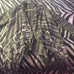 Aztec patterning long sleeve cardigan