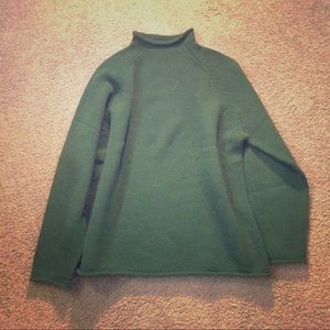J. Crew green lambs wool sweater