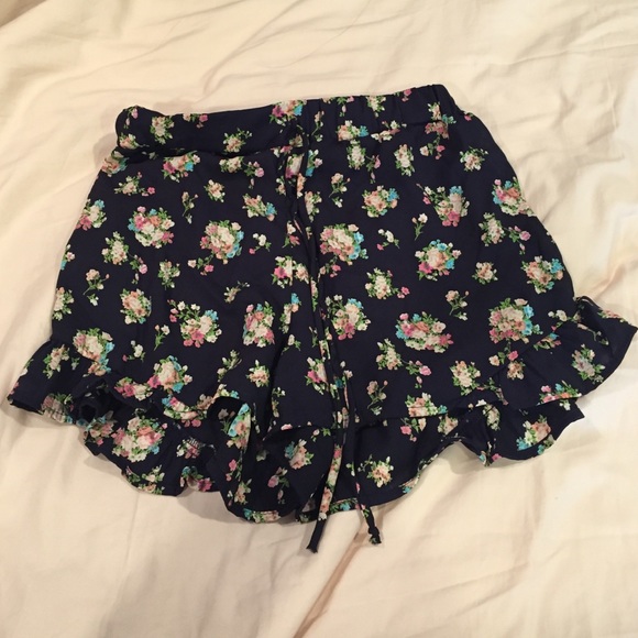 high waisted floral shorts