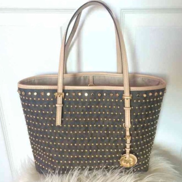 Jet set studded tote