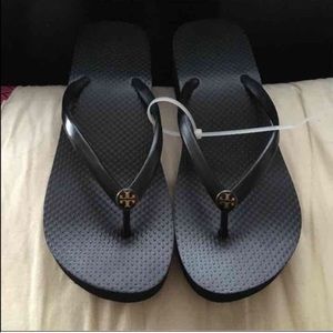 Black Tory Burch Flip Flops