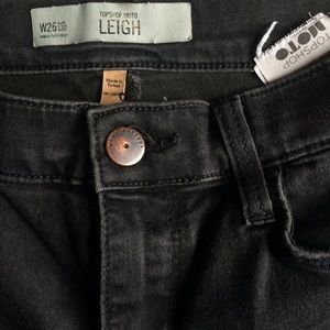 TOPSHOP Leigh Jeans in Black