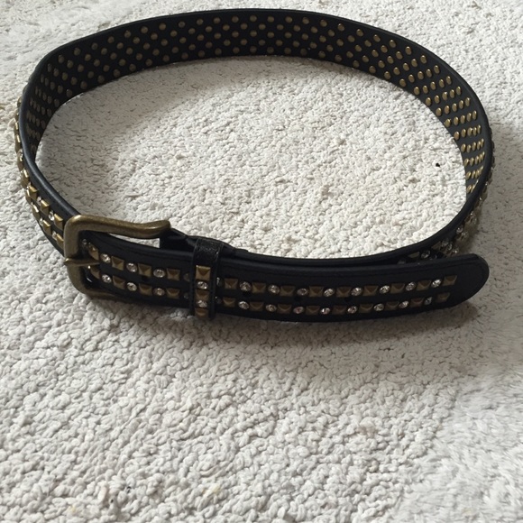 Genuine Leather Belt with Jewels