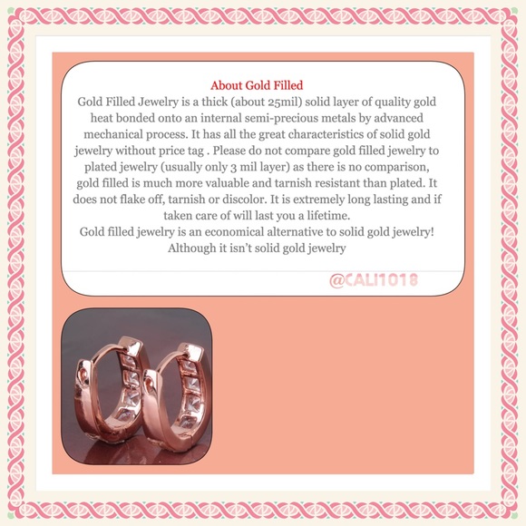 New Rose Gold Filled Princess Earrings - Picture 3 of 4