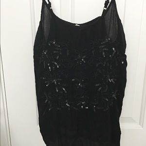 Black spaghetti strap top