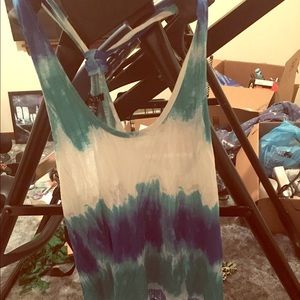 Tie dye tank top with crochet
