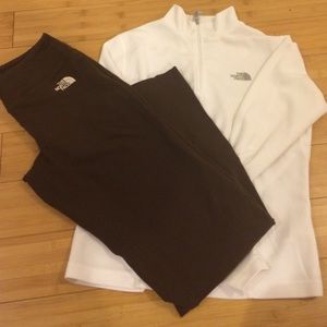North Face Bundle leggings and running shirt