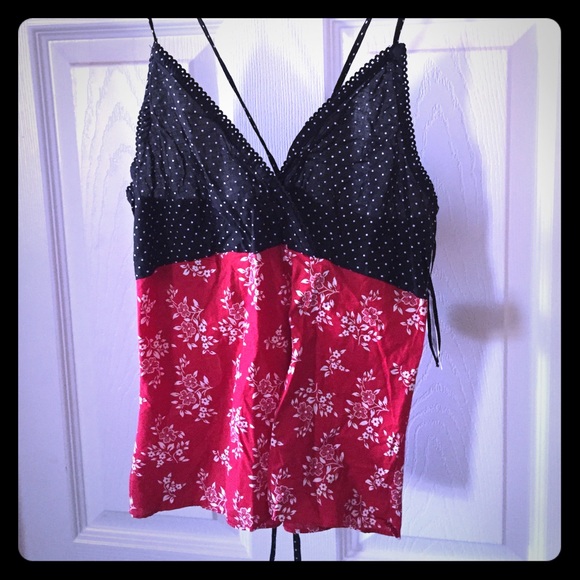 NWT Angie lace up back top - Picture 1 of 4