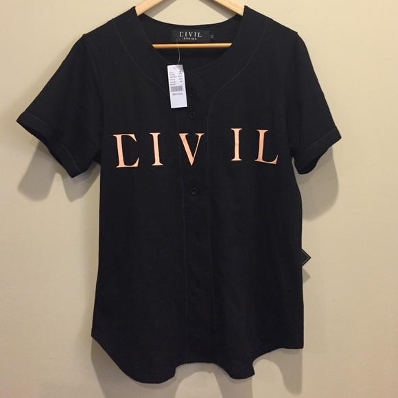 NWT Civil Regime (M) Baseball Style Shirt