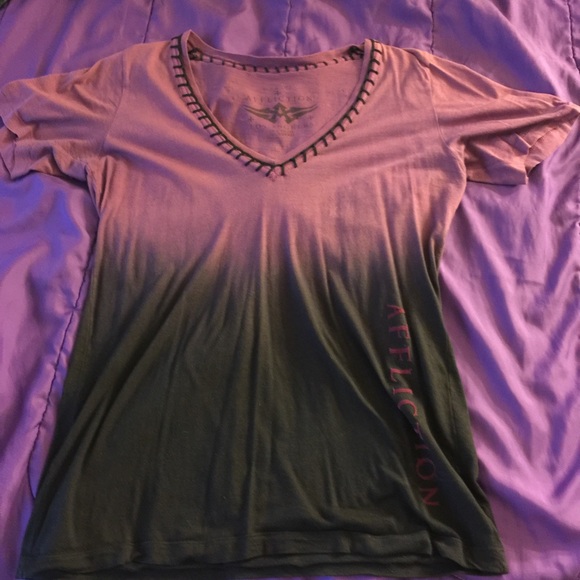Affliction Purple Ombré Tee