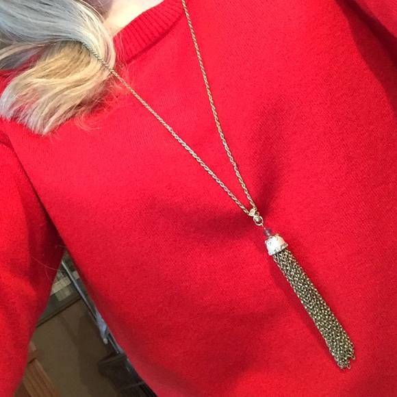 Beautiful long tassel necklace