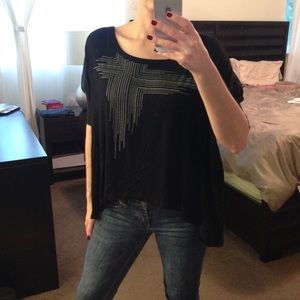 SOLD - Black top with metal detail