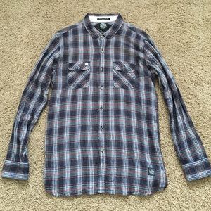 Obey Double Lined Lightweight Button Up Plaid