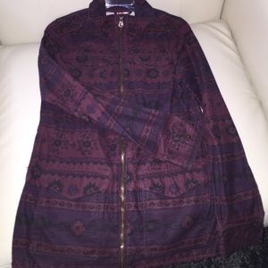 Long tribal print jacket