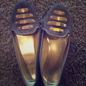 Cute suede and metal flats