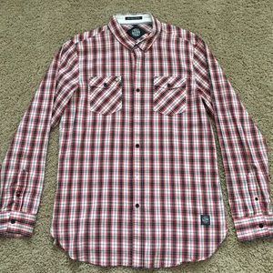 Obey Button Up Plaid