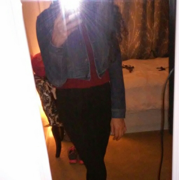 🚫SOLD🚫blue jean crop jacket - Picture 4 of 4