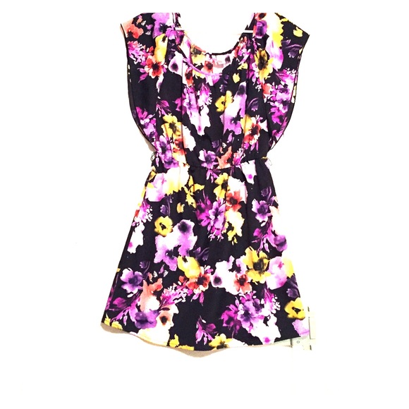 Purple floral dress