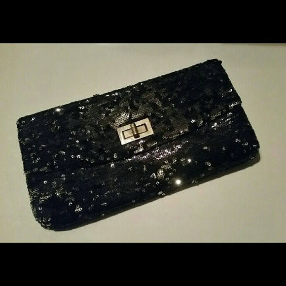 Black Sequins Clutch