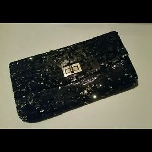 Black Sequins Clutch