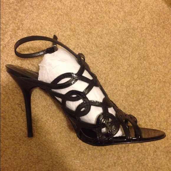 Schutz  patent leather strappy heels