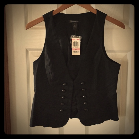 INC black vest with adjustable back