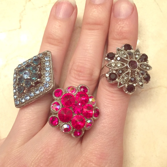 Sparkly Statement Rings