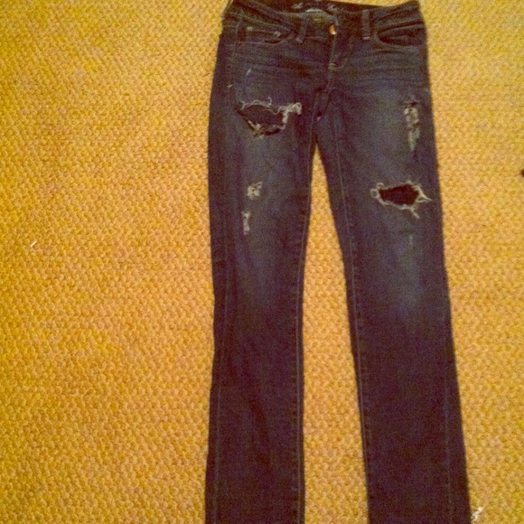 Distressed jeans