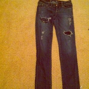 Distressed jeans