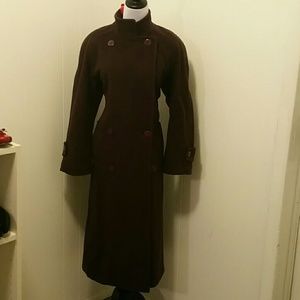 Flash sale! Albert Nipon Full length wine coat